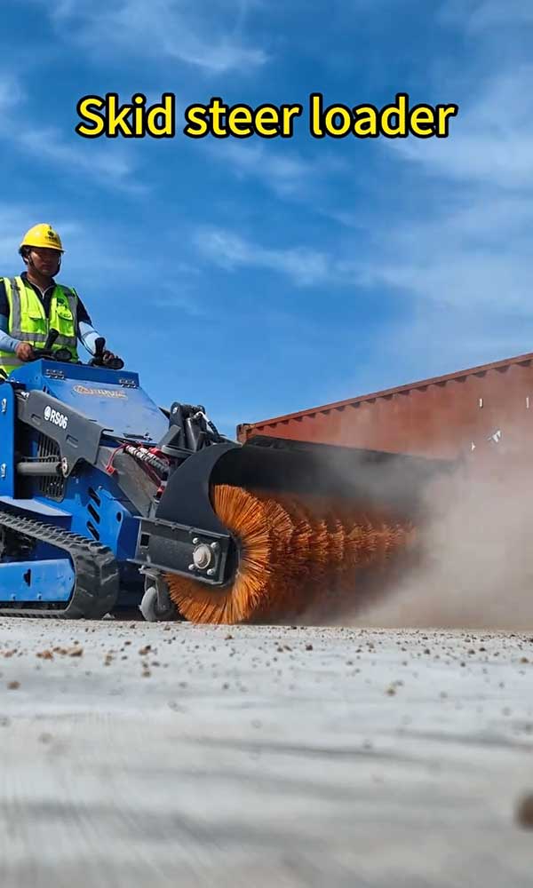 Sweeper and bulldozer blade